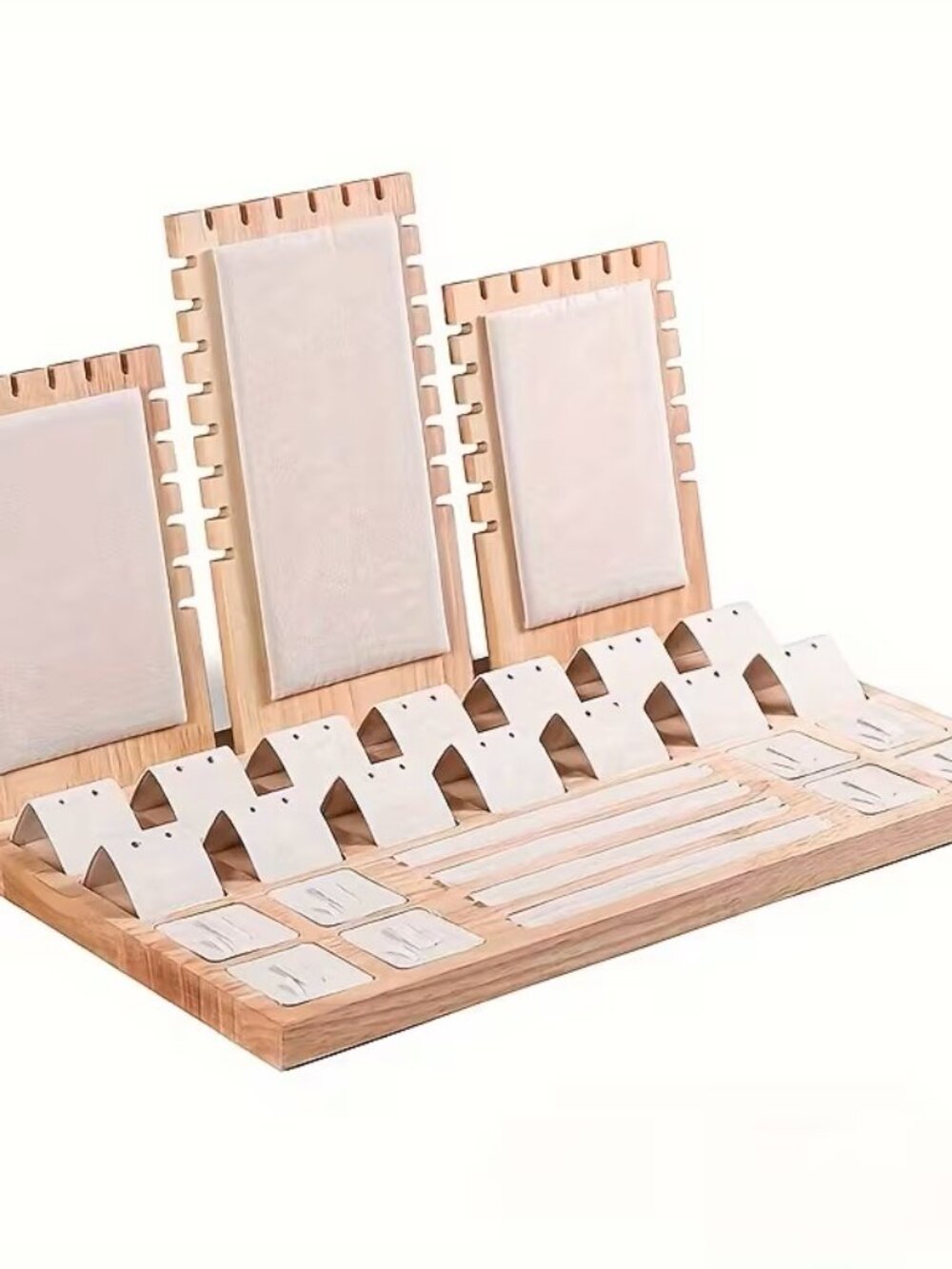 Wooden Tablet & Accessory Display Stand